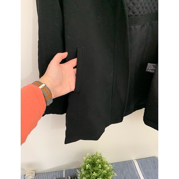 J.Percy Black Hooded Winter Coat; L - Picture 4 of 8